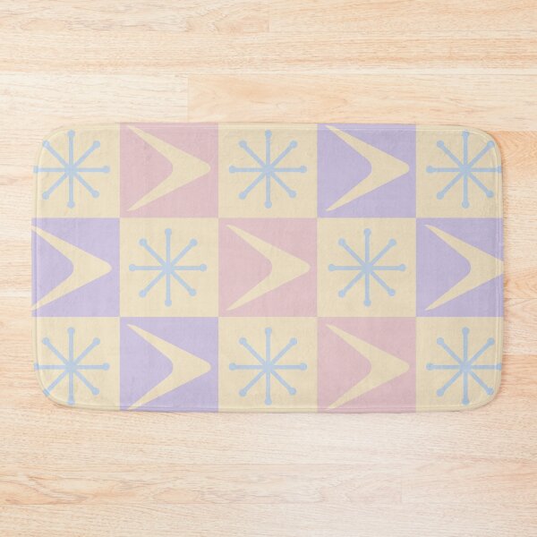 Item preview, Atomic Age Checkered Boomerangs Pastel designed and sold by thepixelgarden.