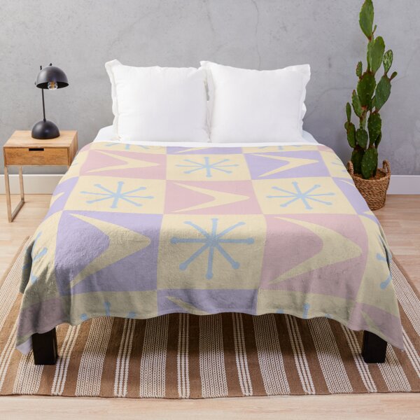 Item preview, Atomic Age Checkered Boomerangs Pastel designed and sold by thepixelgarden.