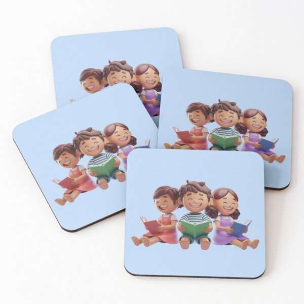 Item preview, Happy children reading books designed and sold by RosCraft.