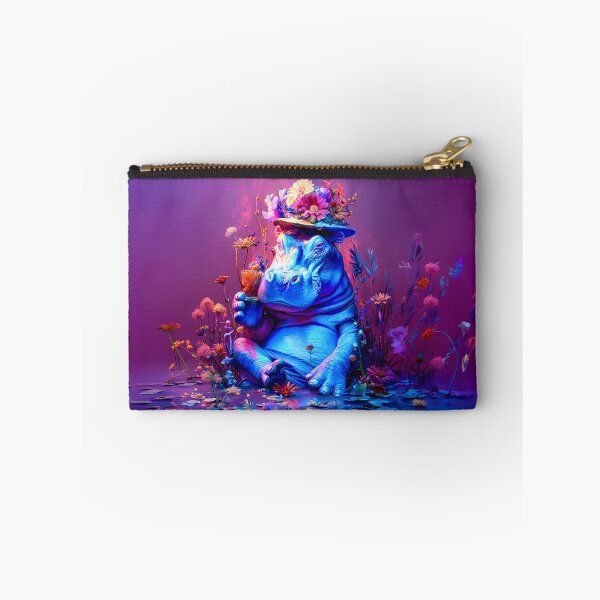 Item preview, Lakeside Lounging - Hippo's Floral Escape designed and sold by ACAFUCA.
