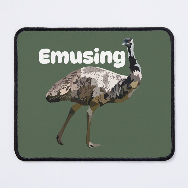 Item preview, E is for Emu,Emu Artwork – Iconic Australian Flightless Bird Illustration and Wildlife Design designed and sold by PrettylittlepastelUk.