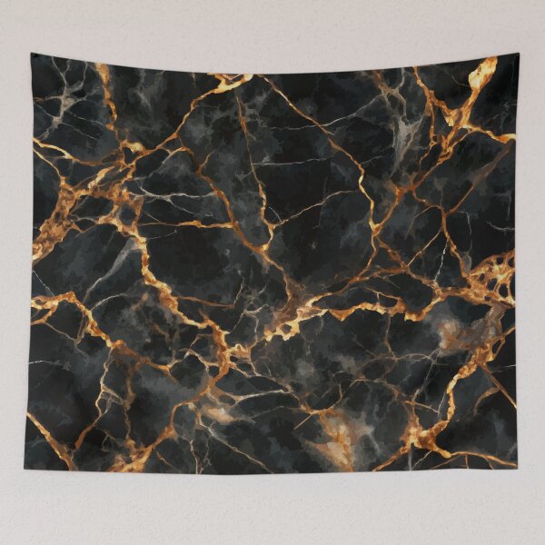 Item preview, PATTERN 038- BLACK ONYX MARBLE STONE - Gift items and personal use / Marble, Black, Onyx, Gemstone, Gold,  Grey, Streaks, Velvet, Abstract, Broken Glass,  Art designed and sold by LumDesignArt.