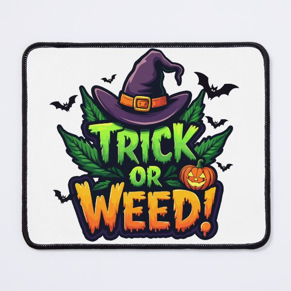 Item preview, Trick or Weed Halloween Witch Hat Pumpkin Bats Fun designed and sold by belarb.