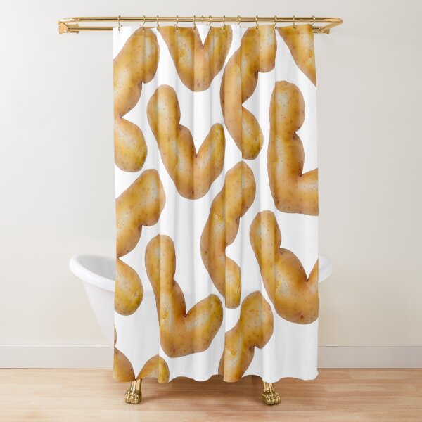 POTATO LETTER L Shower Curtain