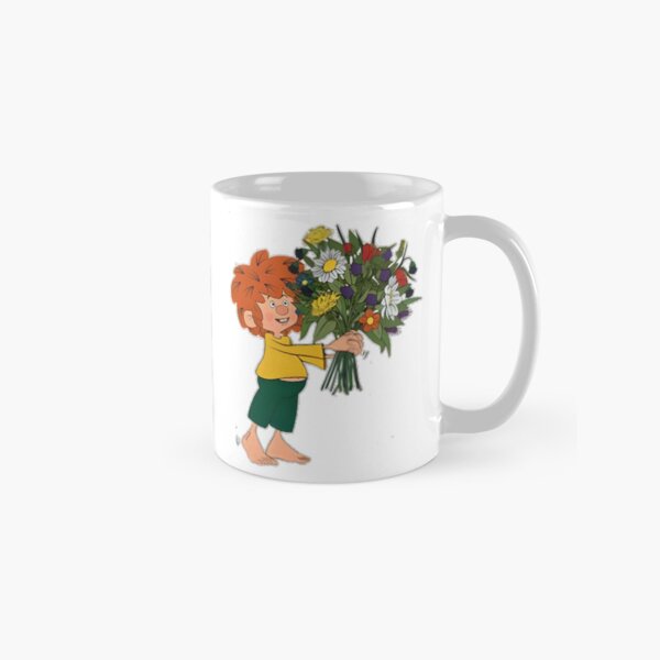 Vista previa del artículo con la obra «Pumuckl se detiene con flores», diseñado y vendido por OwLana.