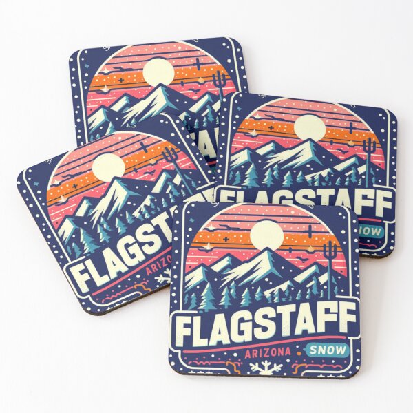 Artikelvorschau, Flagstaff Vintage Ski Abenteuer Aufkleber Reise entworfen und verkauft von Fictio ⭐​⭐​⭐​⭐​⭐​.