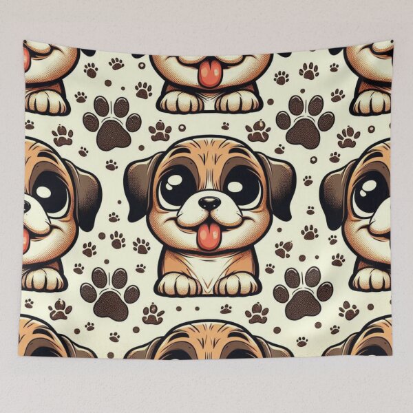 Item preview, Smiley Cute Puppies Pattern cartoon funny pet  designed and sold by Yas_oma.