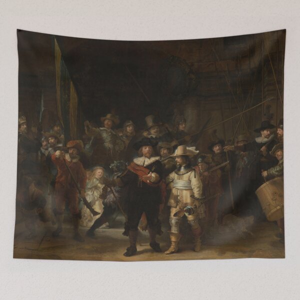 Item preview, The Night Watch Rembrandt Baroque Masterpiece of Light and Shadow from Dutch Golden Age designed and sold by VintageArchive.