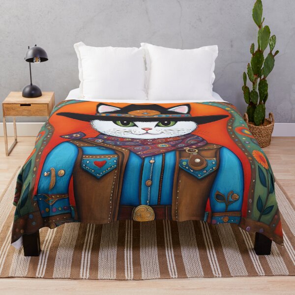 Item preview, Folk Art Kitten as a cowboy designed and sold by Colin Bentham.