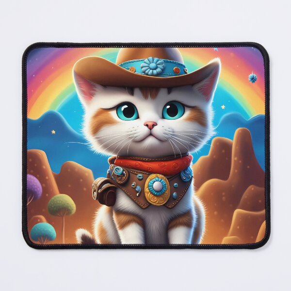 Item preview, Folk Art Kitten as a cowboy designed and sold by Colin Bentham.