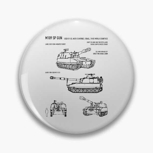 Item preview, M109 Howitzer Army Recognition Blueprint designed and sold by MilitaryMart.