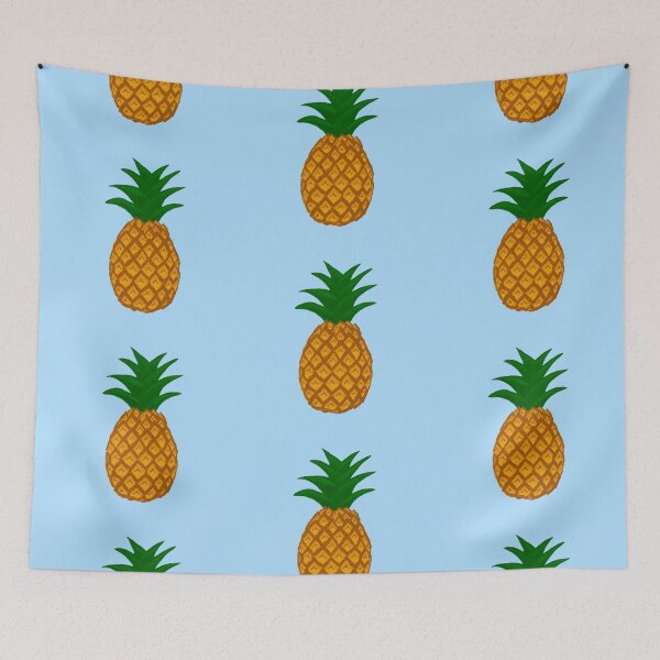 Item preview, Pineapple on Blue designed and sold by bits-and-bob.