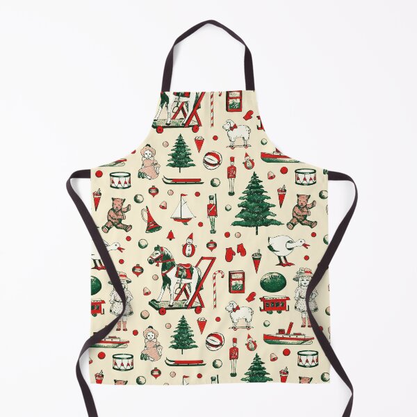 Item preview, Cute Red Green Victorian Vintage Christmas Toys Pattern designed and sold by tanjica.