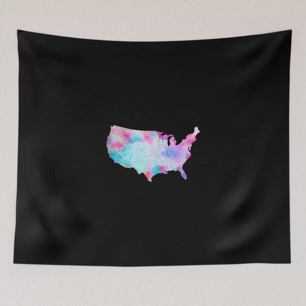 Item preview, Watercolor Map of USA designed and sold by Quintessenz.