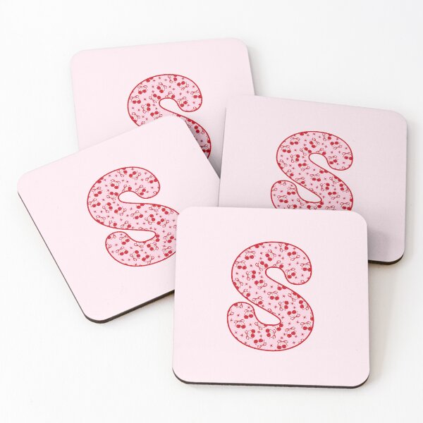 Item preview, S initial (retro cherry) designed and sold by Monogramsy.