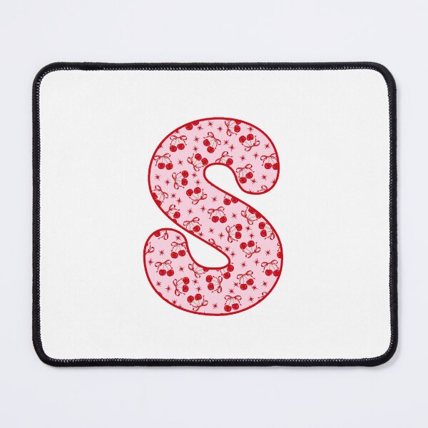Item preview, S initial (retro cherry) designed and sold by Monogramsy.
