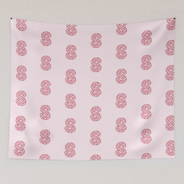 Item preview, S initial (retro cherry) designed and sold by Monogramsy.