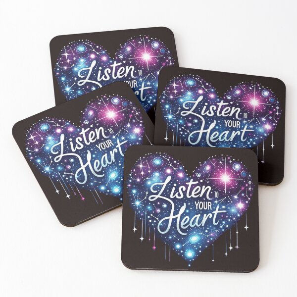 Item preview, Cosmic Heart Art Print - Listen to Your Heart, Mystical Starry Night Design designed and sold by GardenReign.