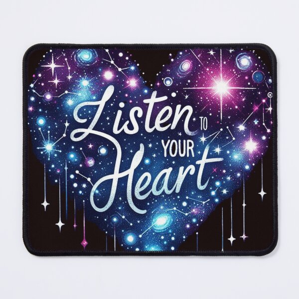 Item preview, Cosmic Heart Art Print - Listen to Your Heart, Mystical Starry Night Design designed and sold by GardenReign.