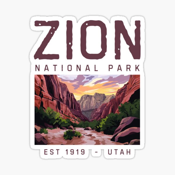 Vista previa del artículo con la obra «Parque Nacional Zion - Utah - EE.UU.», diseñado y vendido por GoodOldVintage.