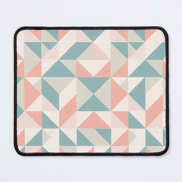 Item preview, A repeating geometric pattern design composed of triangles in various shades of pink, teal, and gray. designed and sold by HEMRO.