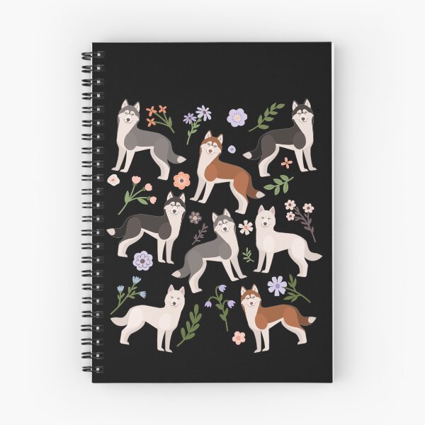 Item preview, Siberian Husky Dog Flowers designed and sold by Clara Hollins.