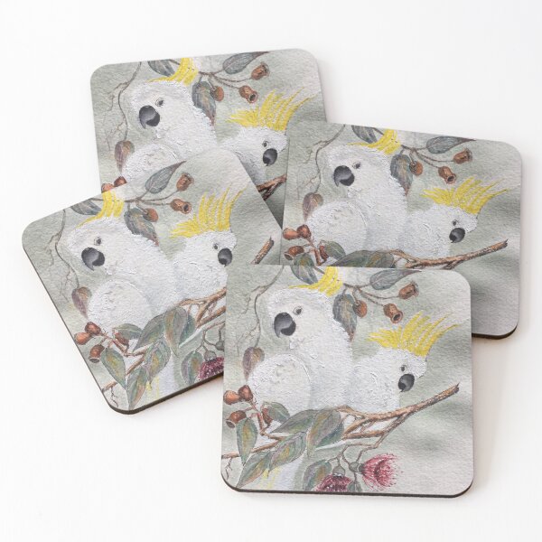 Item preview, Sulphur Crested Cockatoos designed and sold by HelenSpicerArt.