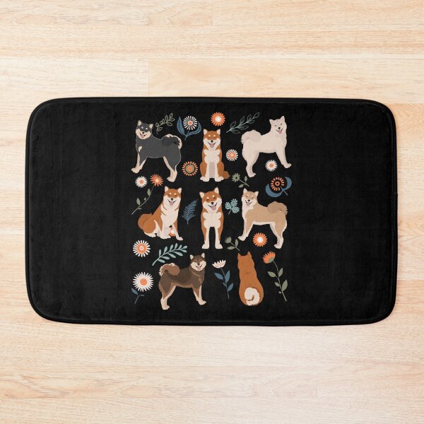 Item preview, Shiba Inu Dog Flowers designed and sold by Clara Hollins.