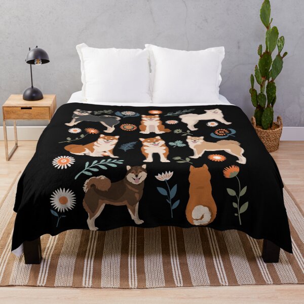 Item preview, Shiba Inu Dog Flowers designed and sold by Clara Hollins.