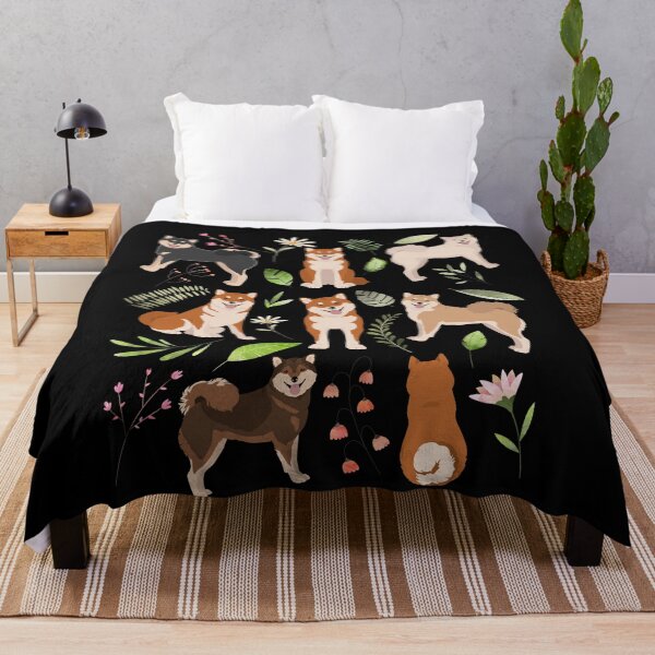 Item preview, Shiba Inu Dog Flowers designed and sold by Clara Hollins.