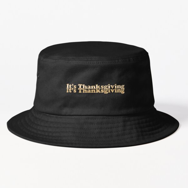 Item preview, It's Thanksgiving 3D Golden Text Black designed and sold by AestheticArtHub.