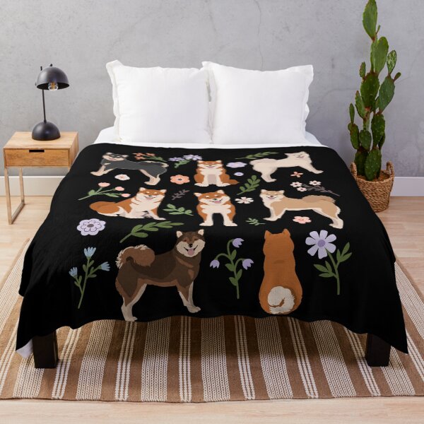 Item preview, Shiba Inu Dog Flowers designed and sold by Clara Hollins.