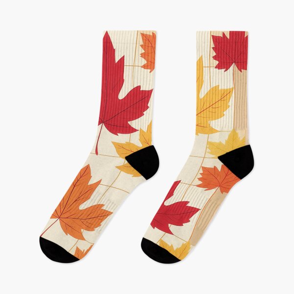 Item preview, A checkerboard pattern design with maple leaves in rich autumnal colors like red, orange, yellow. designed and sold by HEMRO.