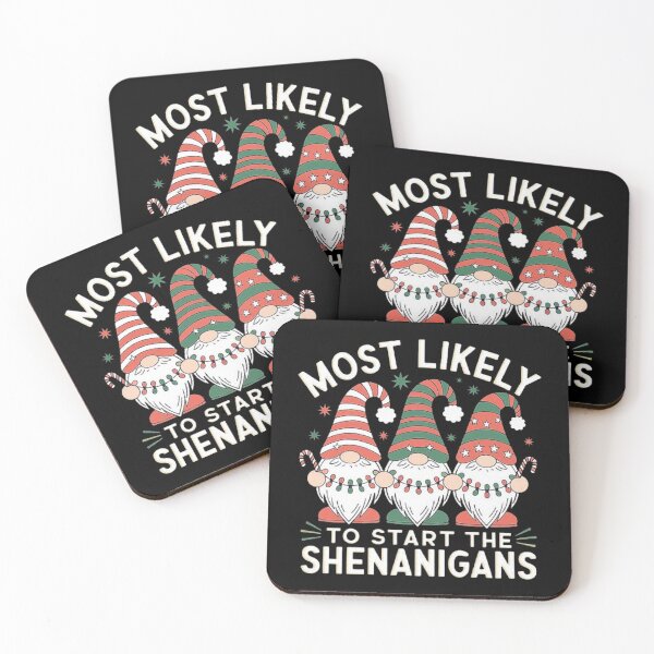 Item preview, Funny Christmas Gnomes - Most Likely to Start Shenanigans designed and sold by love3617.