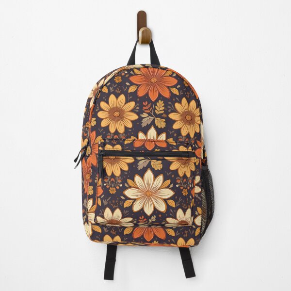 Item preview, Autumn flowers on navy  designed and sold by CuratedEmporium.