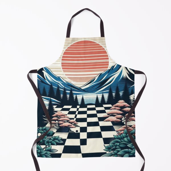 Item preview, Surreal Landscape with Striped Sun and Checkered Floor designed and sold by karina360.