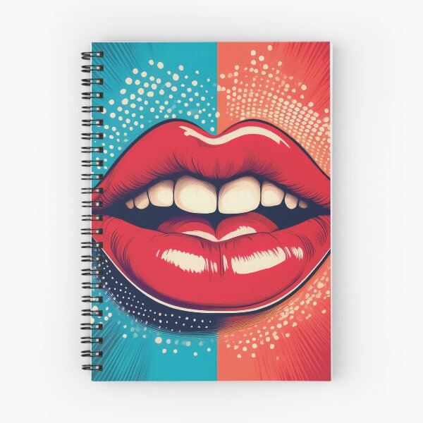 Item preview,  A vibrant pop art-inspired design with exaggerated, smiling red lips. designed and sold by HEMRO.