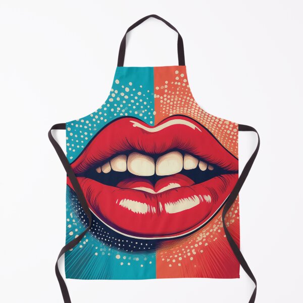 Item preview, A vibrant pop art-inspired design with exaggerated, smiling red lips. designed and sold by HEMRO.