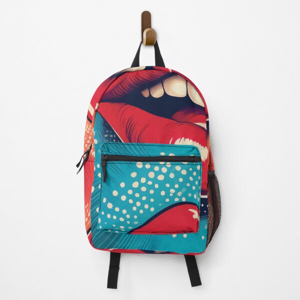 Item preview, A vibrant pop art-inspired design with exaggerated, smiling red lips. designed and sold by HEMRO.