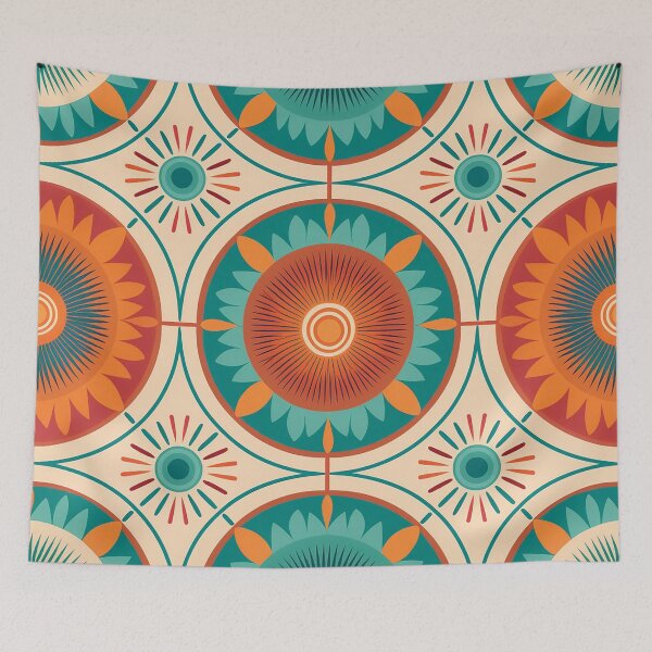 Item preview, A retro-inspired medallion pattern with bold, graphic medallions and vintage colors. designed and sold by HEMRO.