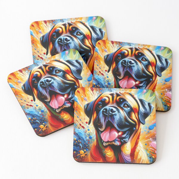 Item preview, Boerboel Dog Acrylic Art Print Pet Portrait Gifts for Dog Lovers designed and sold by Puppy Puzzles Plus.