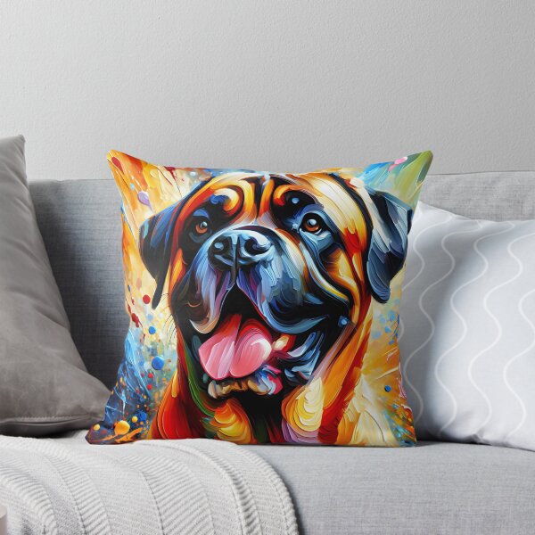 Item preview, Impresión artística acrílica de perro Boerboel, retrato de mascota, regalos para amantes de los perros designed and sold by Puppy Puzzles Plus.