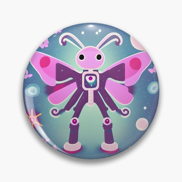 Item preview, Purple Robot Butterfly with Pink Wings designed and sold by omgnovalynn.
