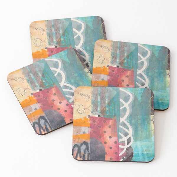 Item preview, Turquoise and Orange Collage  designed and sold by Sherifoxmosaics.
