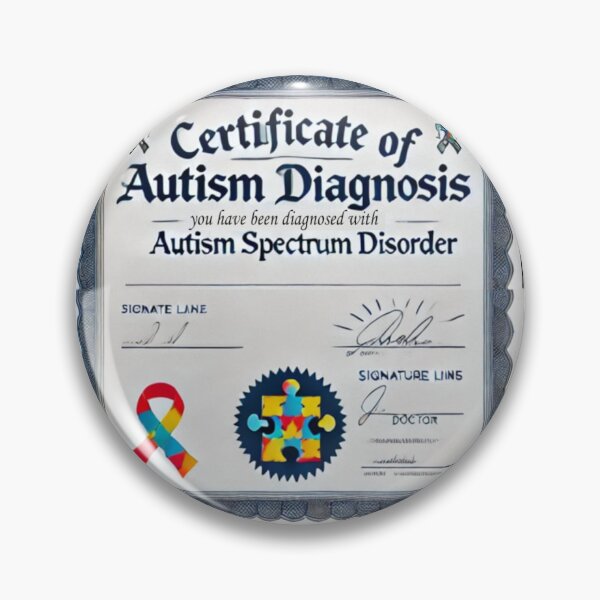 Item preview, Autism certificate designed and sold by humroid.