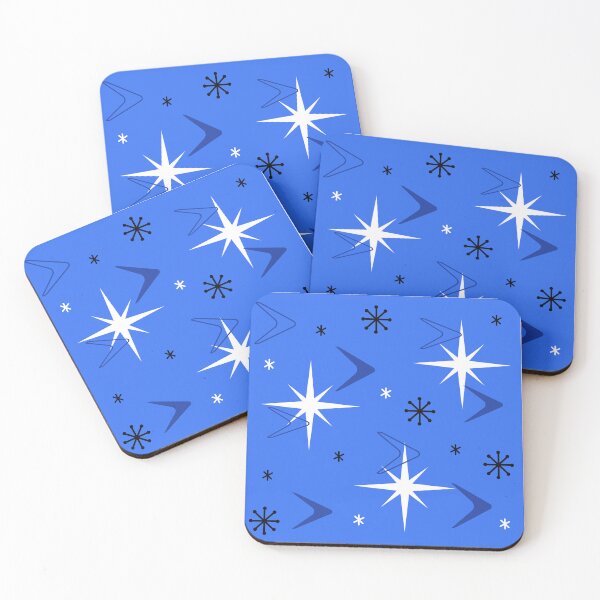 Item preview, 1950s Retro Art Boomerangs True Blue designed and sold by thepixelgarden.