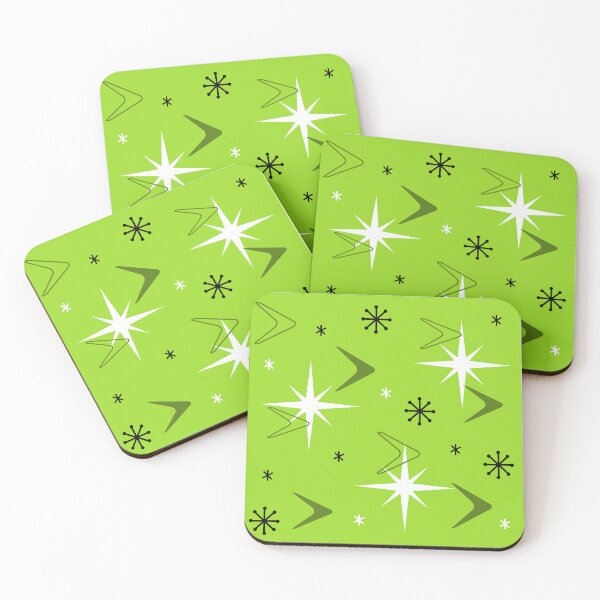 Item preview, 1950s Retro Art Boomerangs Chartreuse designed and sold by thepixelgarden.