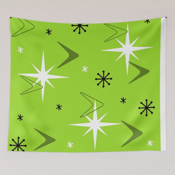 Item preview, 1950s Retro Art Boomerangs Chartreuse designed and sold by thepixelgarden.