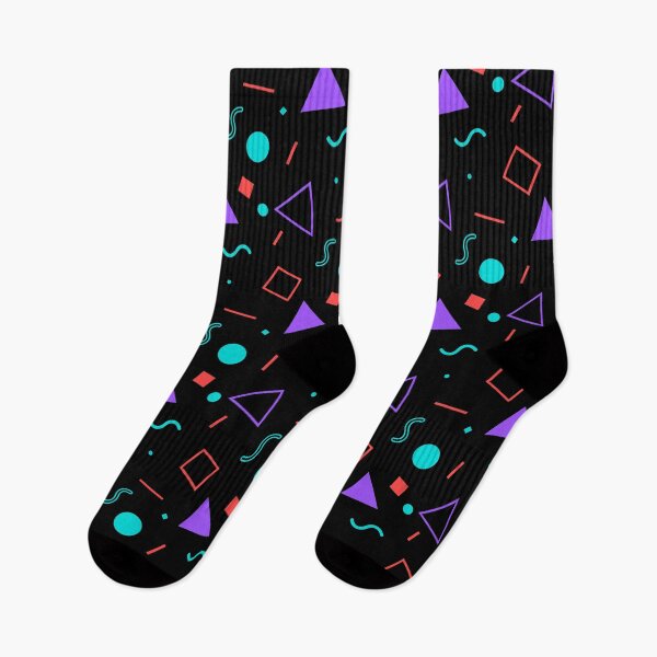 Item preview, 90s Retro Neon Purple Colorful Memphis Pattern  designed and sold by EvergreenMotifs.