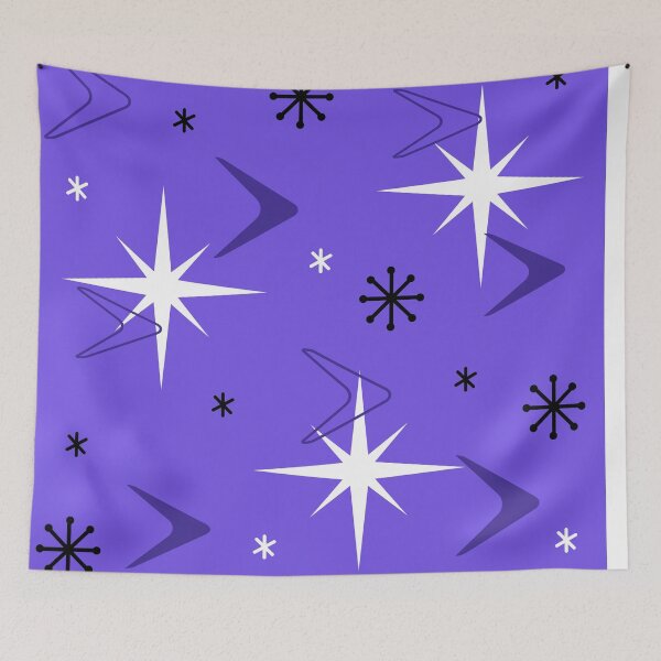 Item preview, 1950s Retro Art Boomerangs Indigo designed and sold by thepixelgarden.